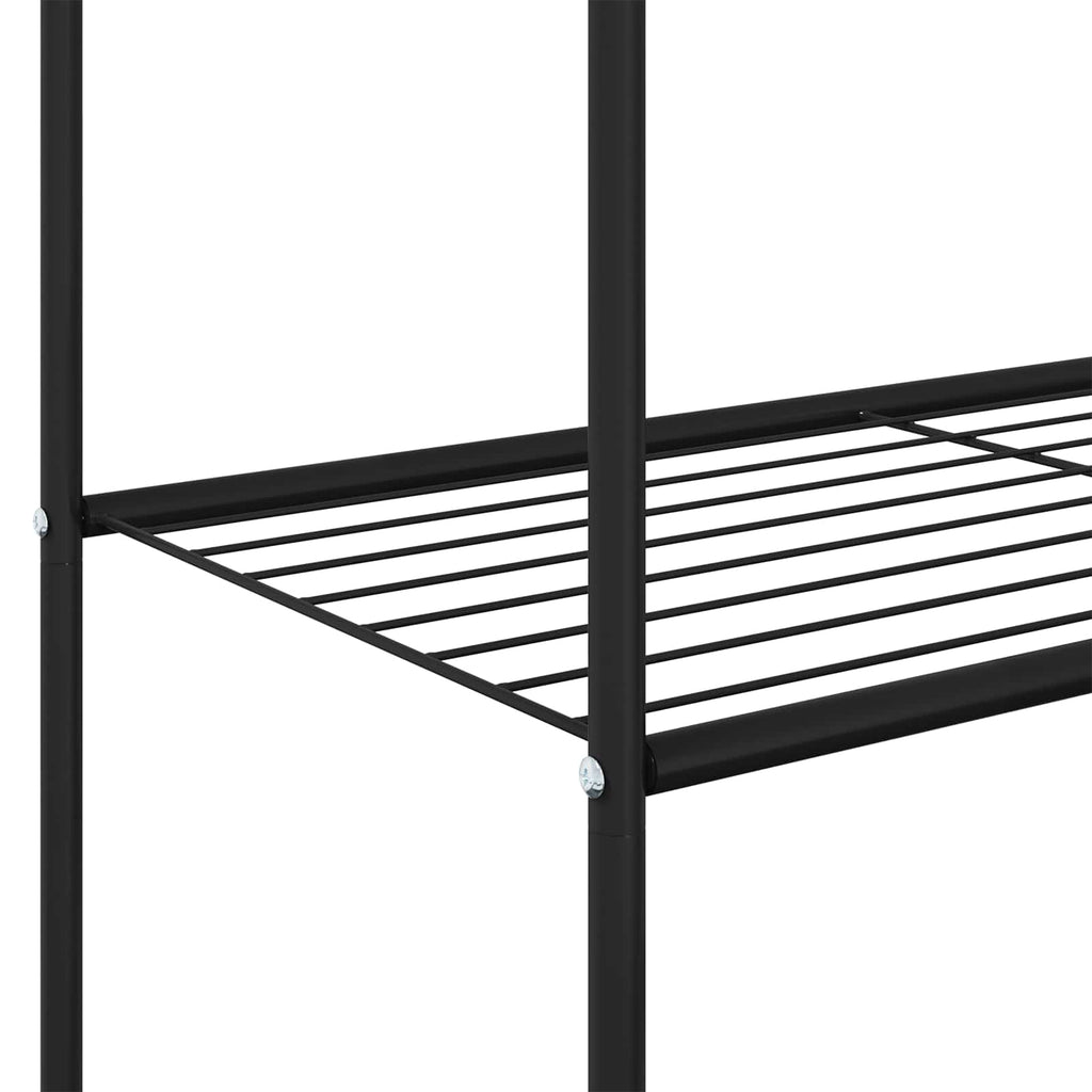 Kleiderständer mit Regal Mit Rad Schwarz 80 x 53 x 156 cm