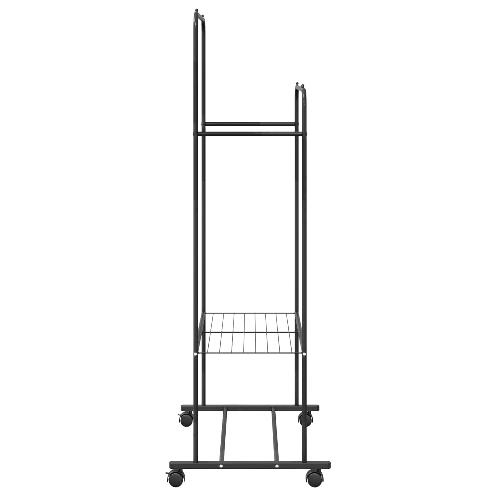 Kleiderständer mit Regal Mit Rad Schwarz 80 x 53 x 156 cm