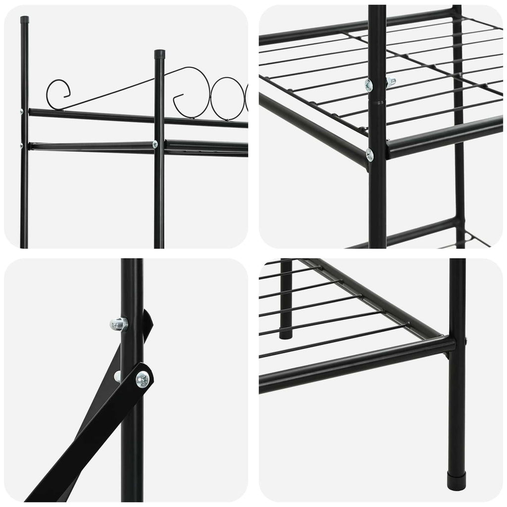 Offener Kleiderschrank Schwarz 104,5 x 45 x 172 cm Stahl