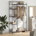 Offener Kleiderschrank Schwarz 101 x 43 x 188 cm Stahl