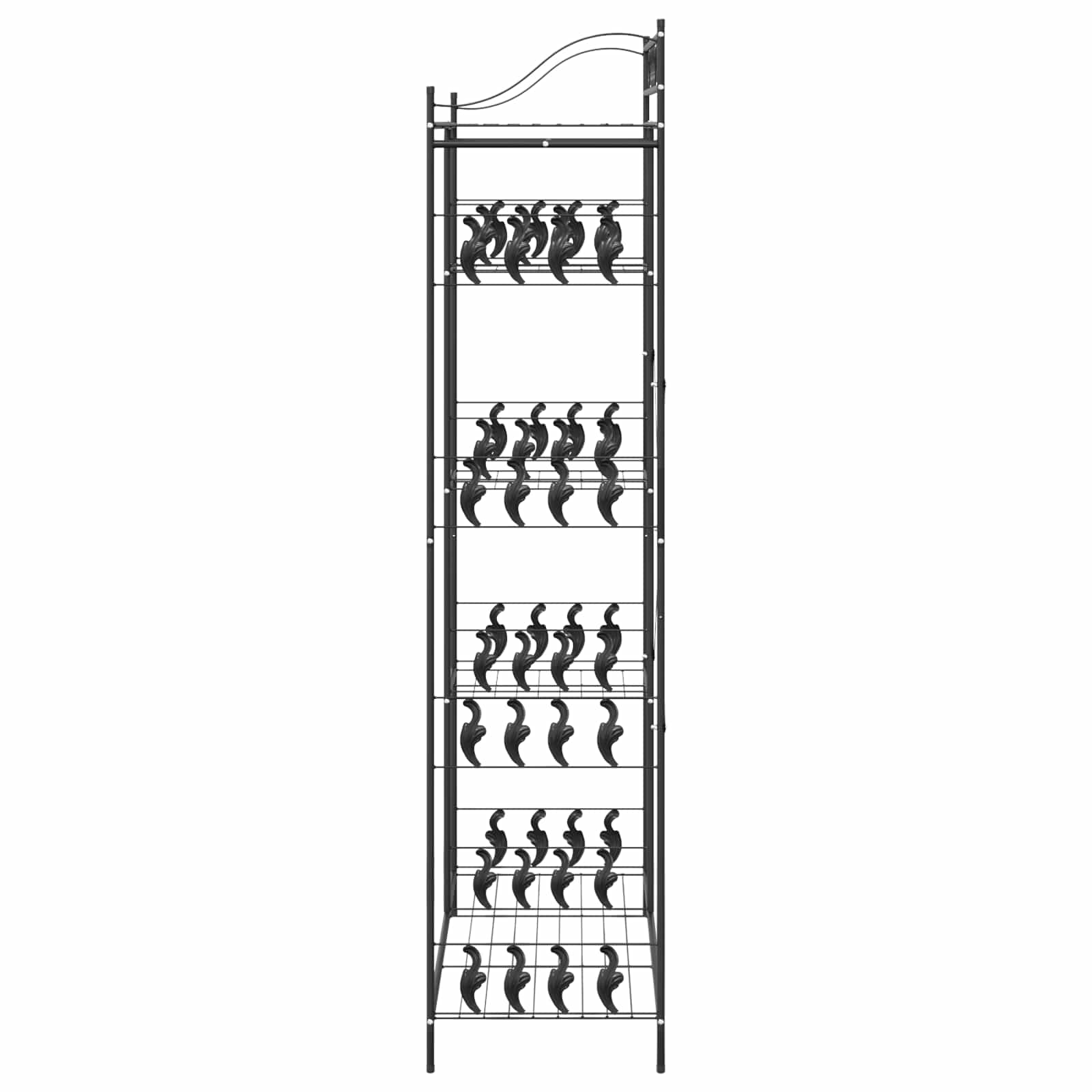 Offener Kleiderschrank Schwarz 101 x 43 x 188 cm Stahl