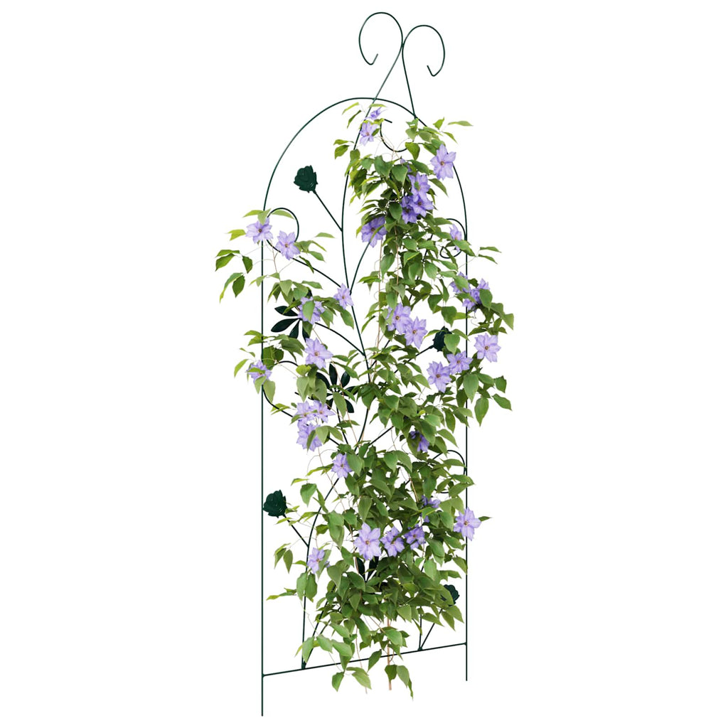 Gartenzaun 3 pcs Grün 112 x 39,5 cm Stahl