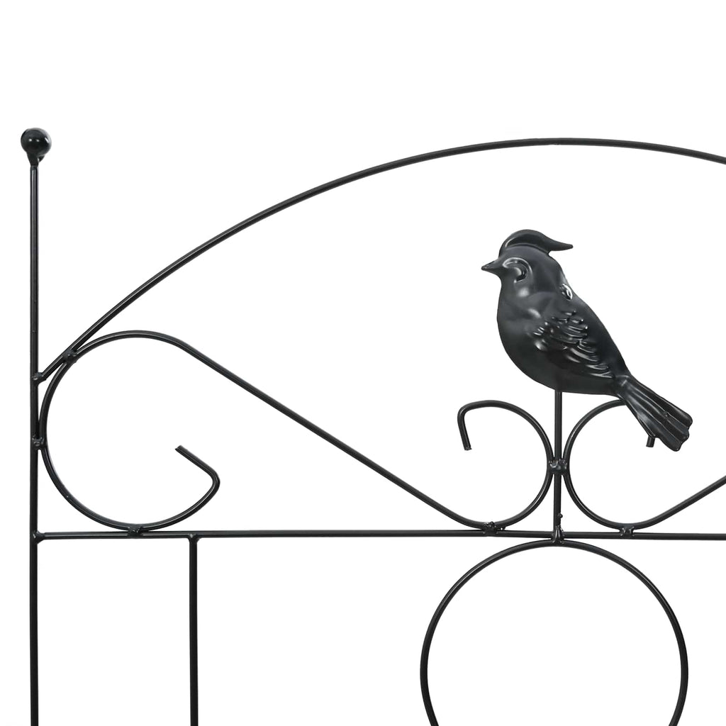 Gartenzaun 3 pcs Schwarz 110 x 40 cm Stahl