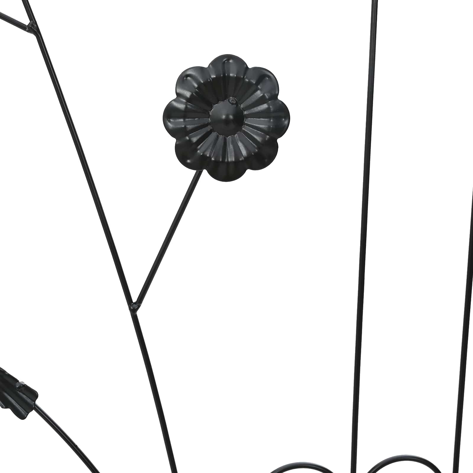 Gartenzaun 3 pcs Schwarz 110 x 40 cm Stahl