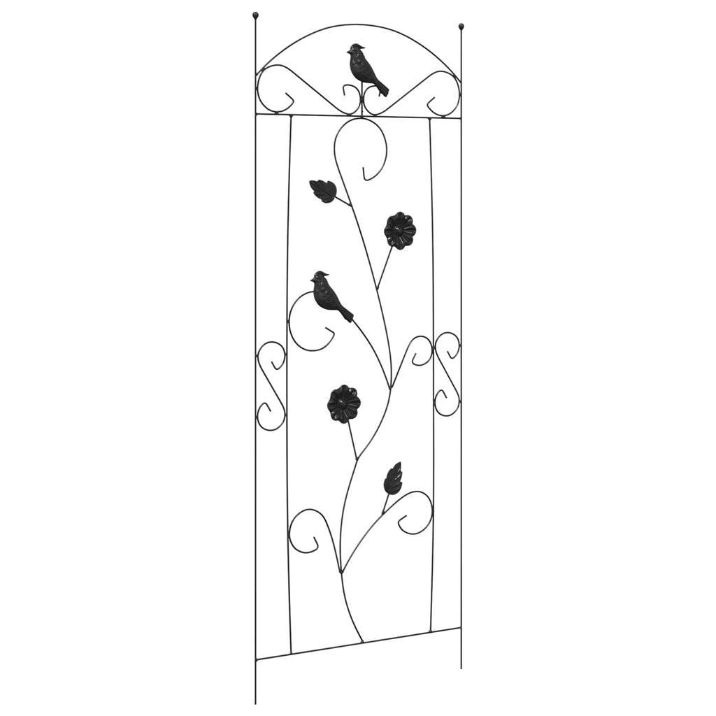 Gartenzaun 3 pcs Schwarz 110 x 40 cm Stahl
