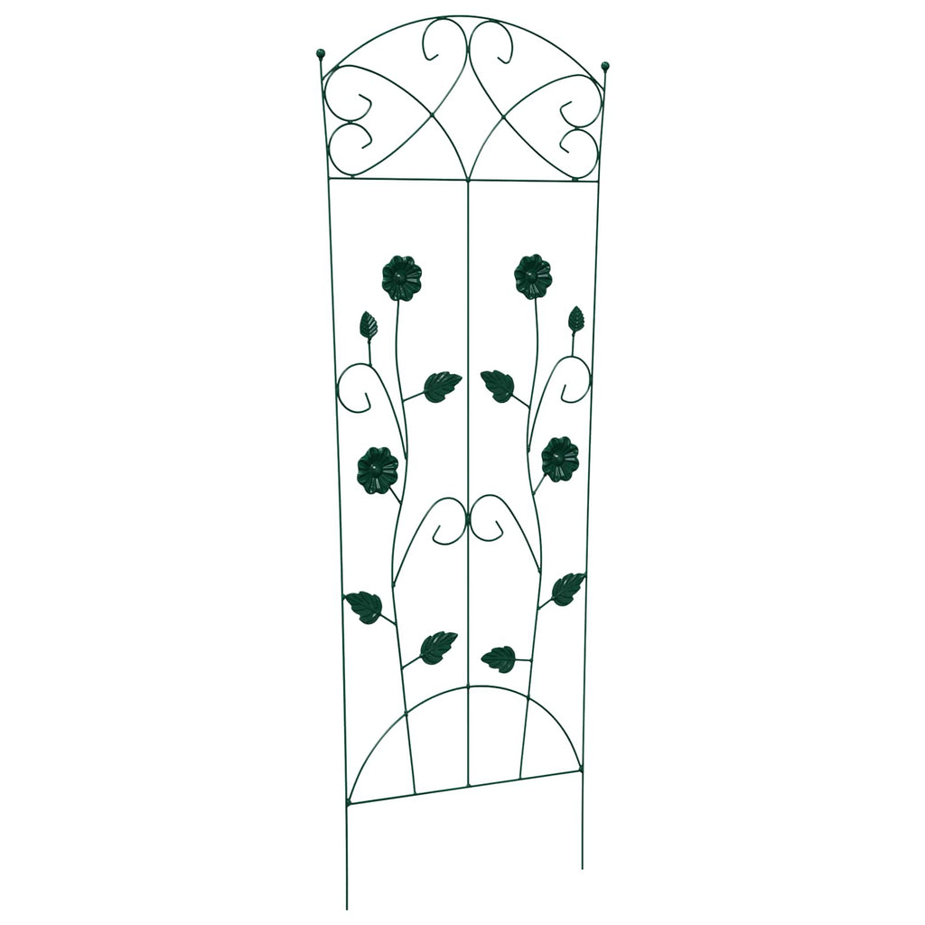 Gartenzaun 3 pcs Grün 110,5 x 42,5 cm Stahl