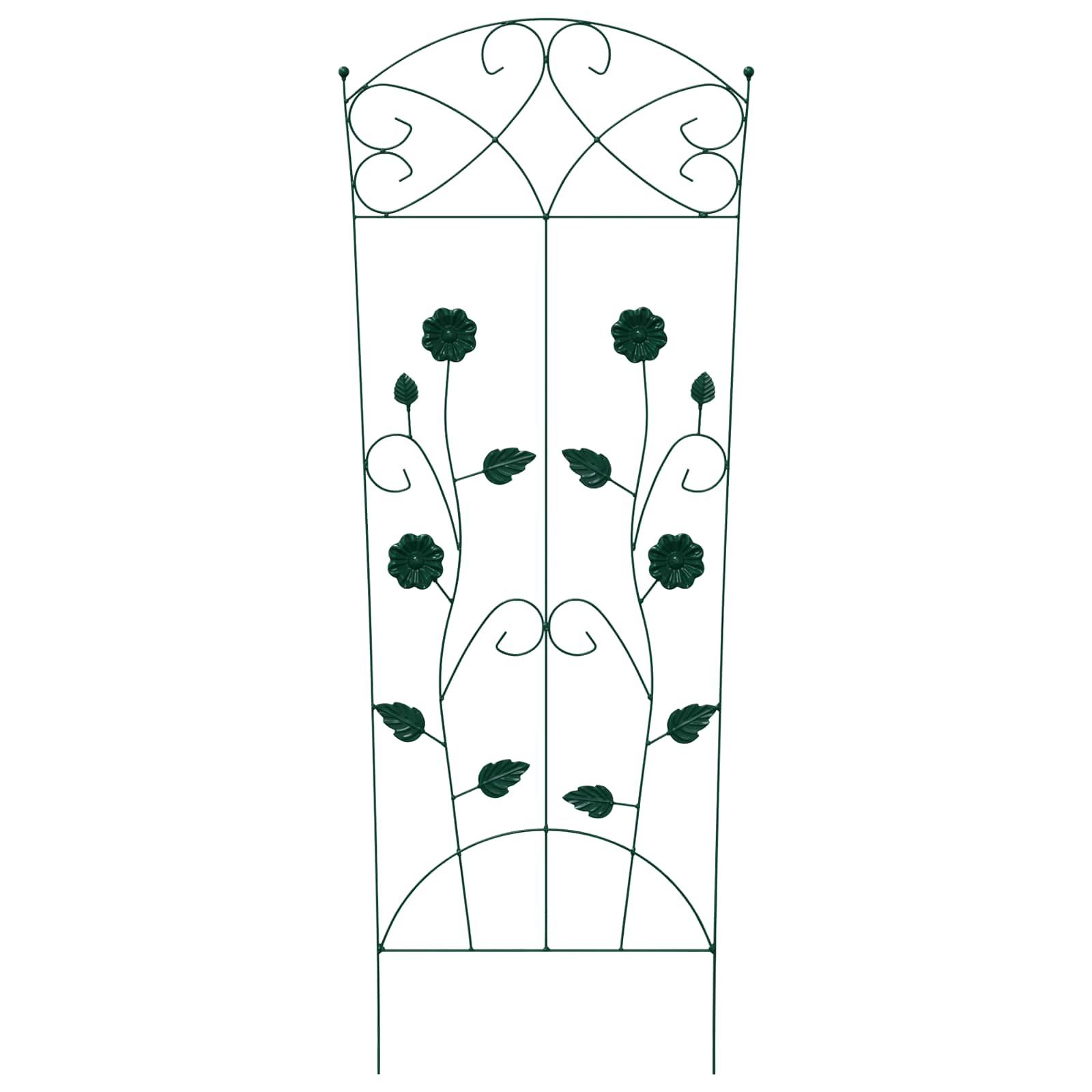 Gartenzaun 3 pcs Grün 110,5 x 42,5 cm Stahl