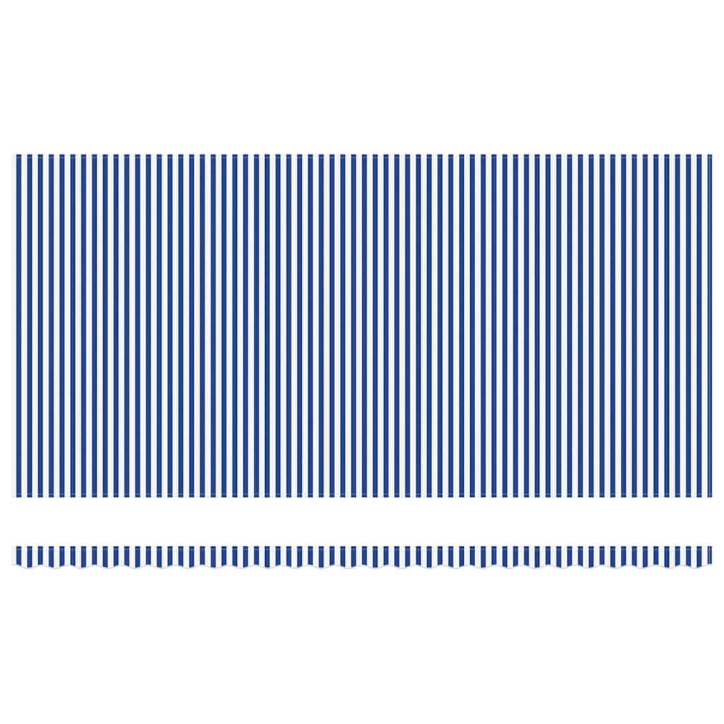 Einziehbare Markise Blau und Weiß 600 x 300 cm