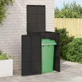 Mülltonnenbox Schwarz 65 x 80 x 115 cm Polyethylen