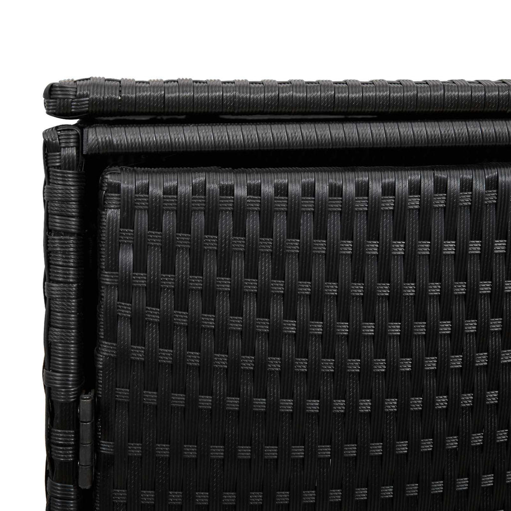 Mülltonnenbox 2 pcs Schwarz 130 x 80 x 115 cm Polyethylen