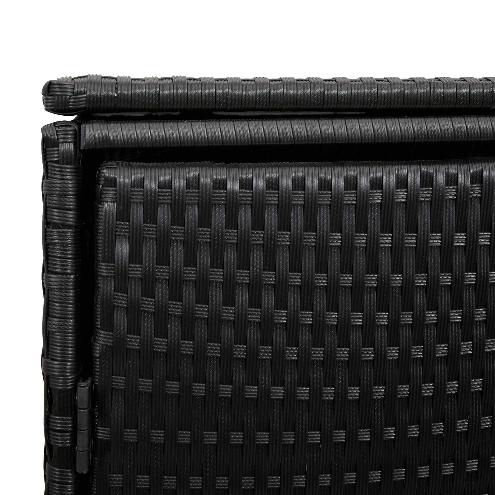 Mülltonnenbox 2 pcs Schwarz 130 x 80 x 115 cm Polyethylen