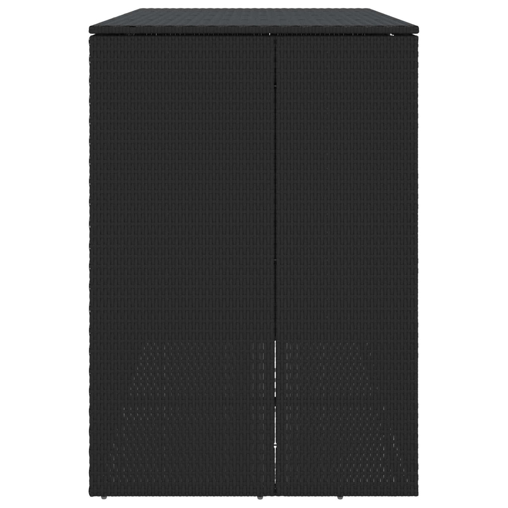 Mülltonnenbox 2 pcs Schwarz 130 x 80 x 115 cm Polyethylen