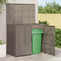Mülltonnenbox 2 pcs Grau 130 x 80 x 115 cm Polyethylen