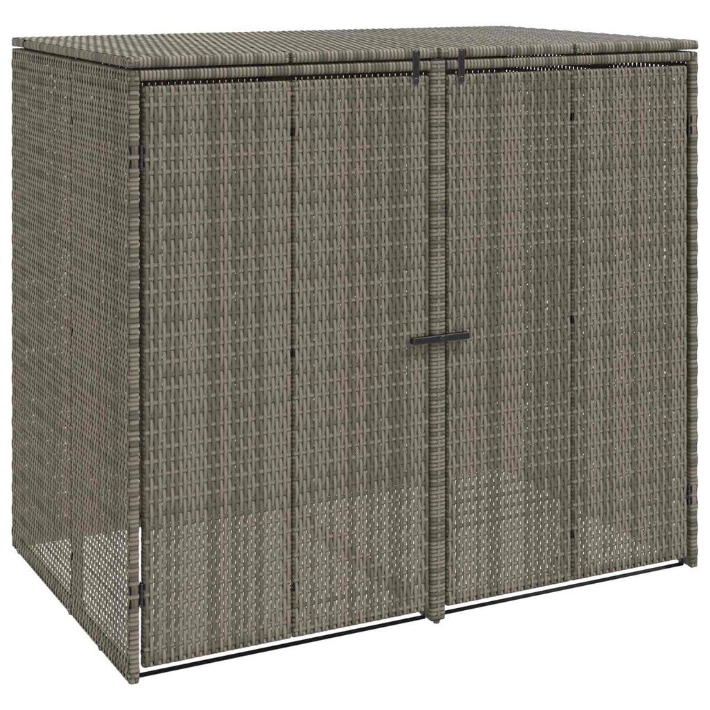 Mülltonnenbox 2 pcs Grau 130 x 80 x 115 cm Polyethylen