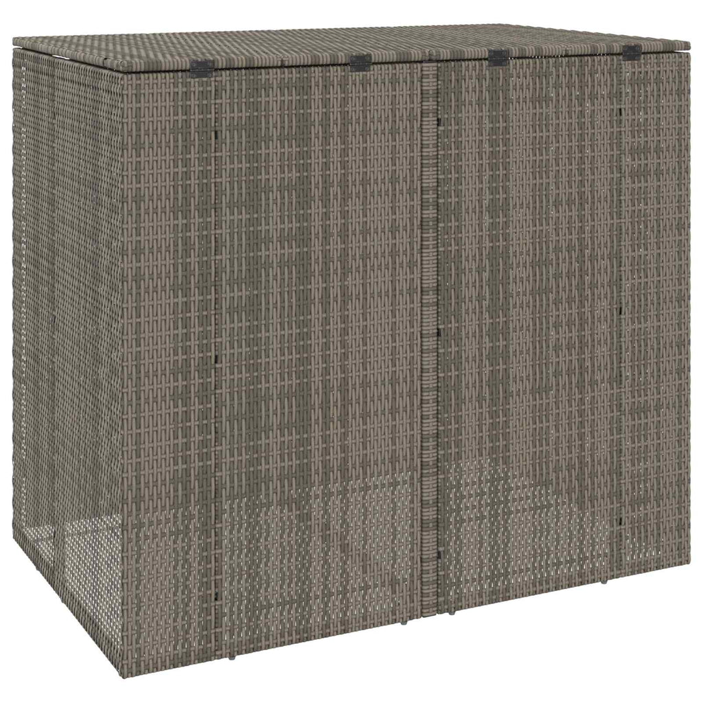 Mülltonnenbox 2 pcs Grau 130 x 80 x 115 cm Polyethylen