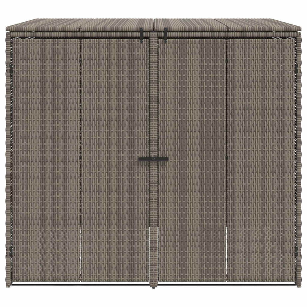 Mülltonnenbox 2 pcs Grau 130 x 80 x 115 cm Polyethylen