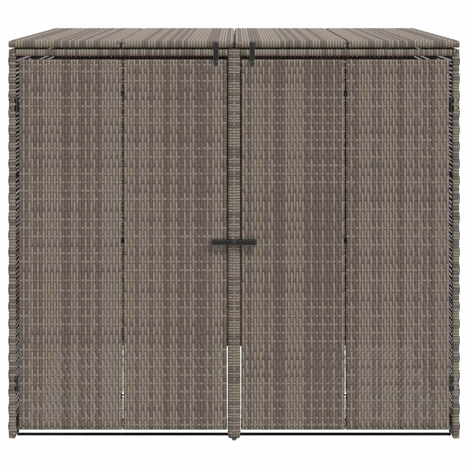 Mülltonnenbox 2 pcs Grau 130 x 80 x 115 cm Polyethylen