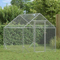 Hühnerkäfig Silber 200 x 170 x 177 cm Verzinkter Stahl