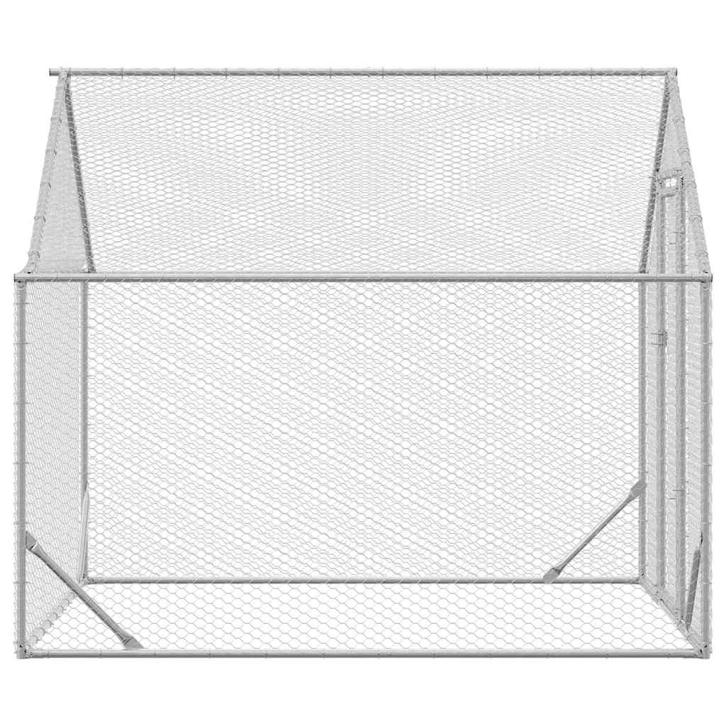 Hühnerkäfig Silber 200 x 170 x 177 cm Verzinkter Stahl