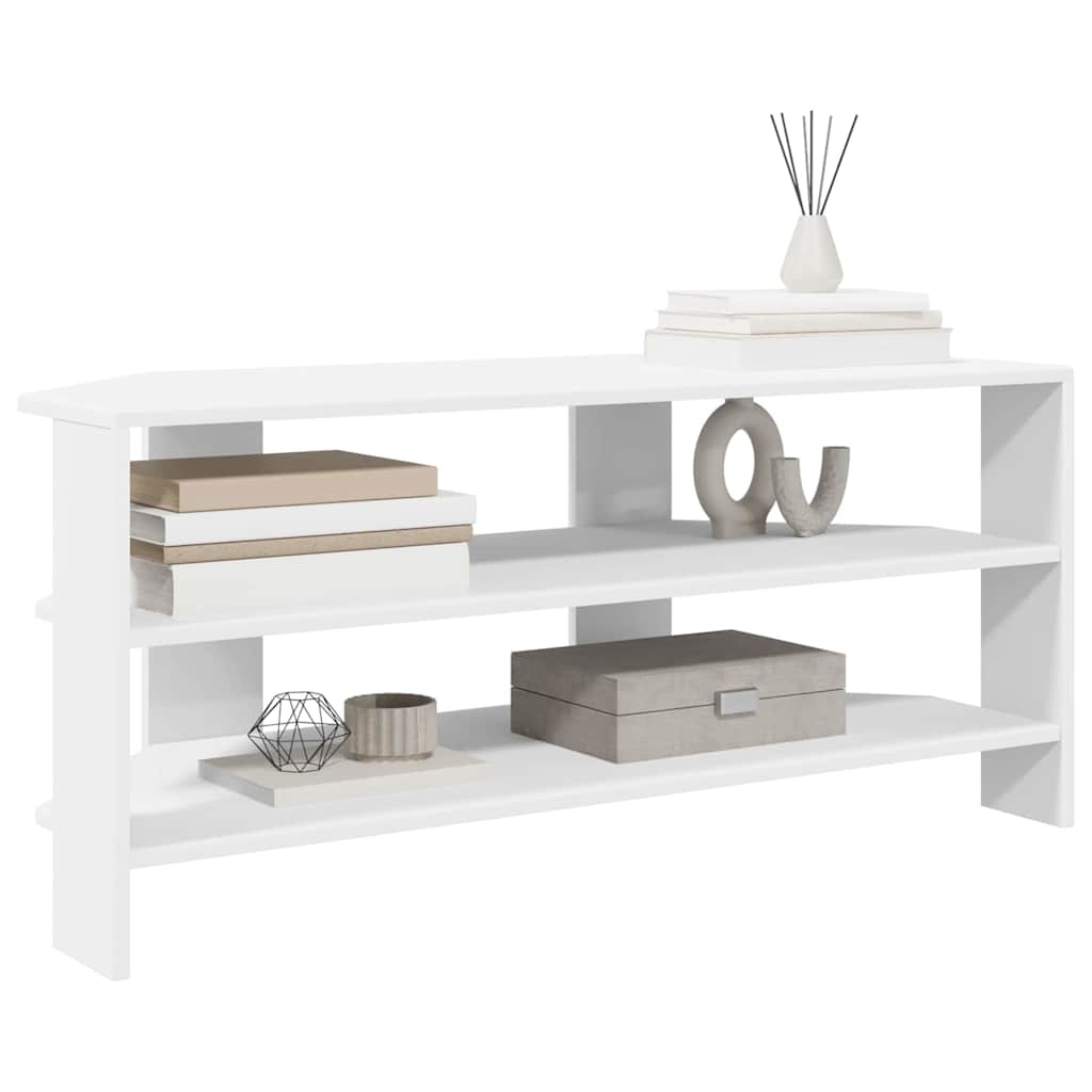EckTVSchrank Weiß 102x40,5x45cm Holzwerkstoff