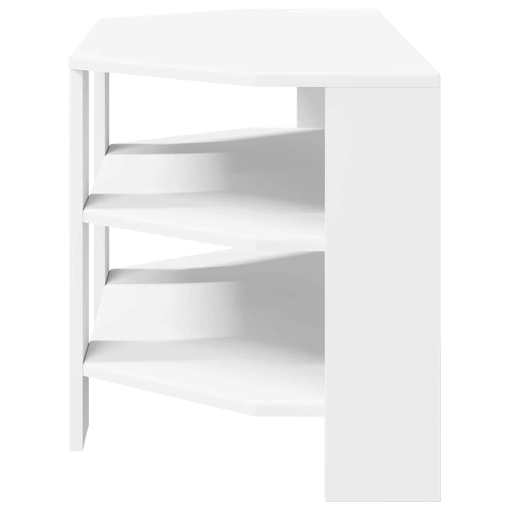 EckTVSchrank Weiß 102x40,5x45cm Holzwerkstoff