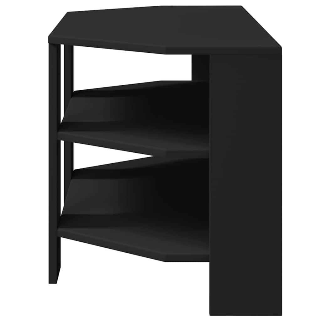 EckTVSchrank Schwarz 102x40,5x45cm Holzwerkstoff
