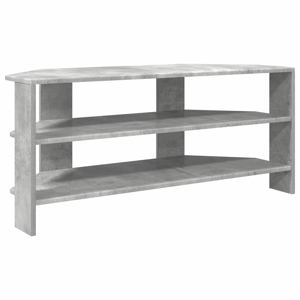 EckTVSchrank Beton Grau 102x40,5x45cm Holzwerkstoff