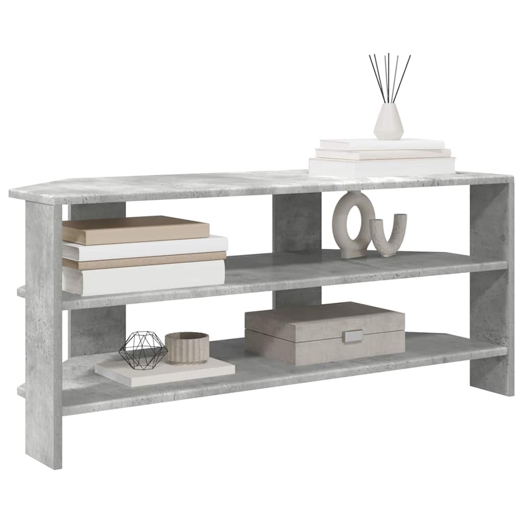 EckTVSchrank Beton Grau 102x40,5x45cm Holzwerkstoff
