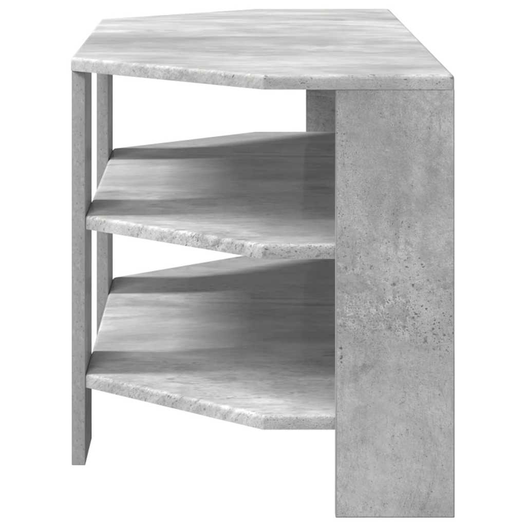 EckTVSchrank Beton Grau 102x40,5x45cm Holzwerkstoff