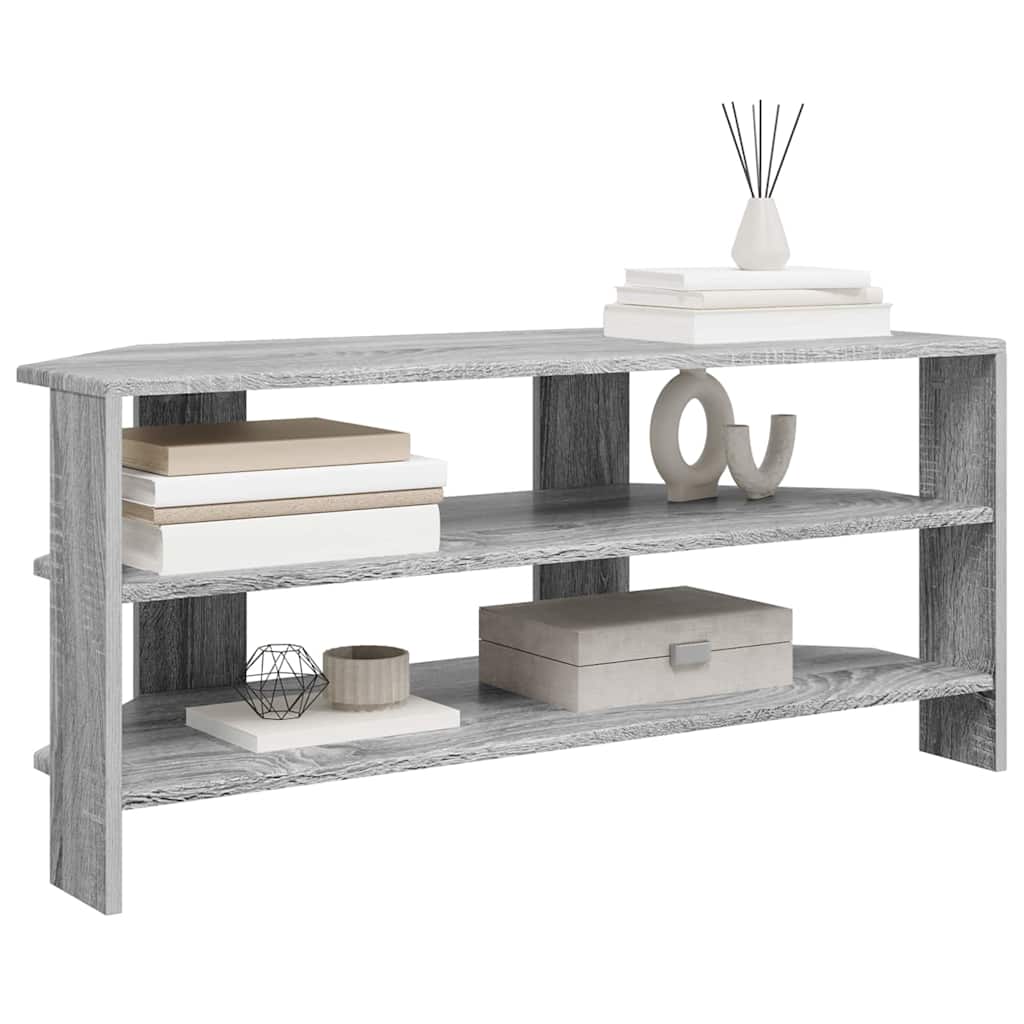 EckTVSchrank Graues Sonoma 102x40,5x45cm Holzwerkstoff