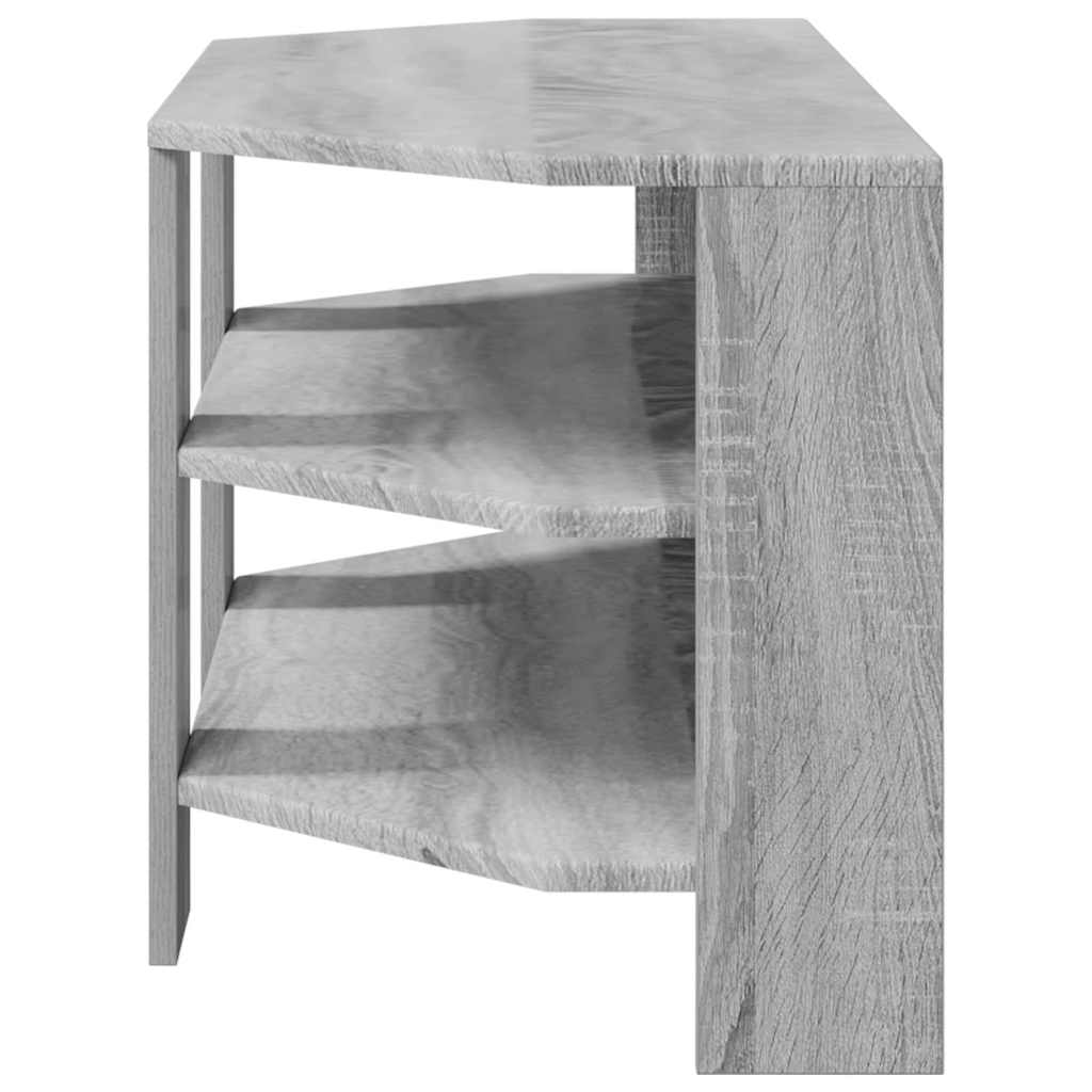 EckTVSchrank Graues Sonoma 102x40,5x45cm Holzwerkstoff