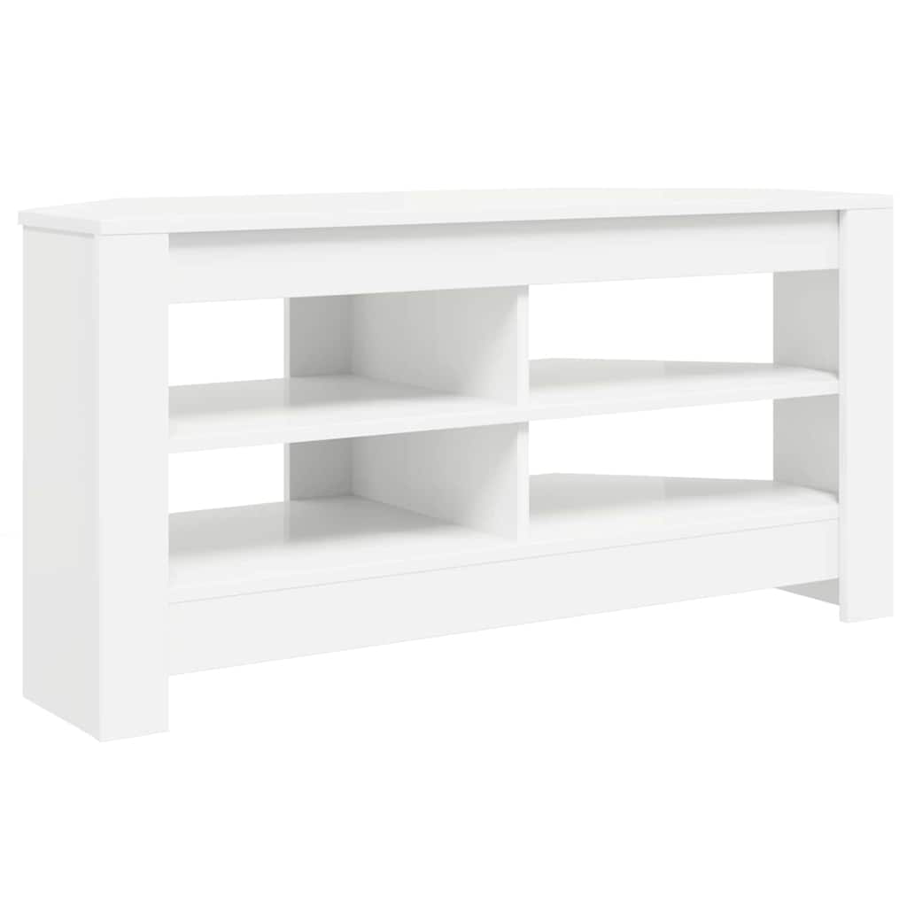 EckTVSchrank Weiß 102 x 40,5 x 45 cm Holzwerkstoff