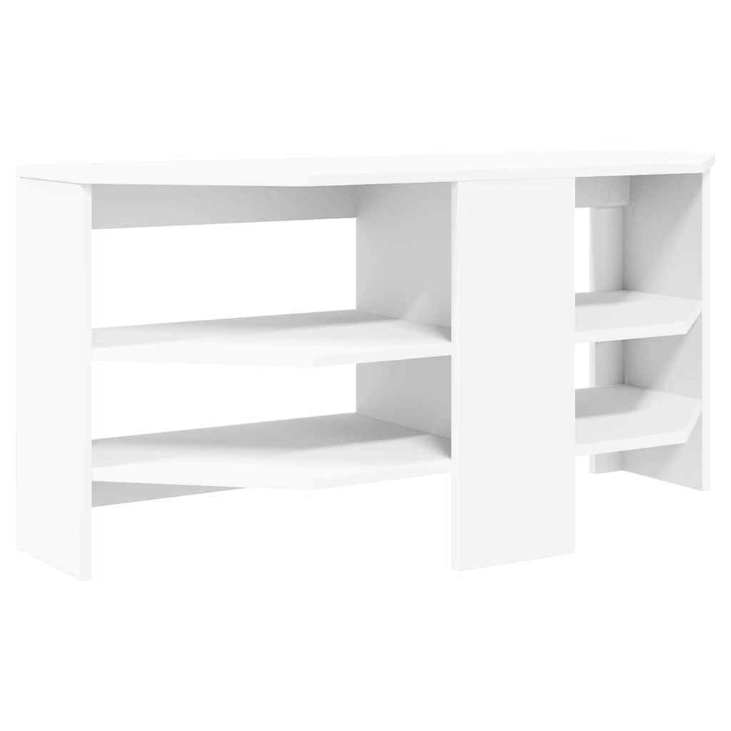 EckTVSchrank Weiß 102 x 40,5 x 45 cm Holzwerkstoff