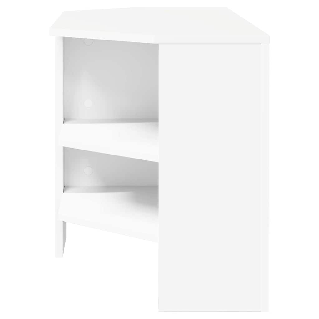 EckTVSchrank Weiß 102 x 40,5 x 45 cm Holzwerkstoff