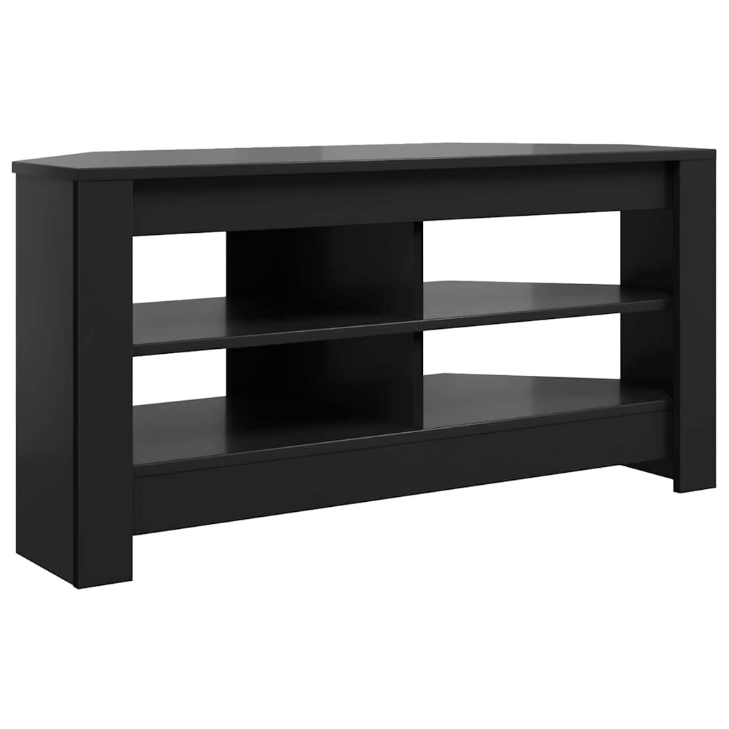 EckTVSchrank Schwarz 102 x 40,5 x 45 cm Holzwerkstoff