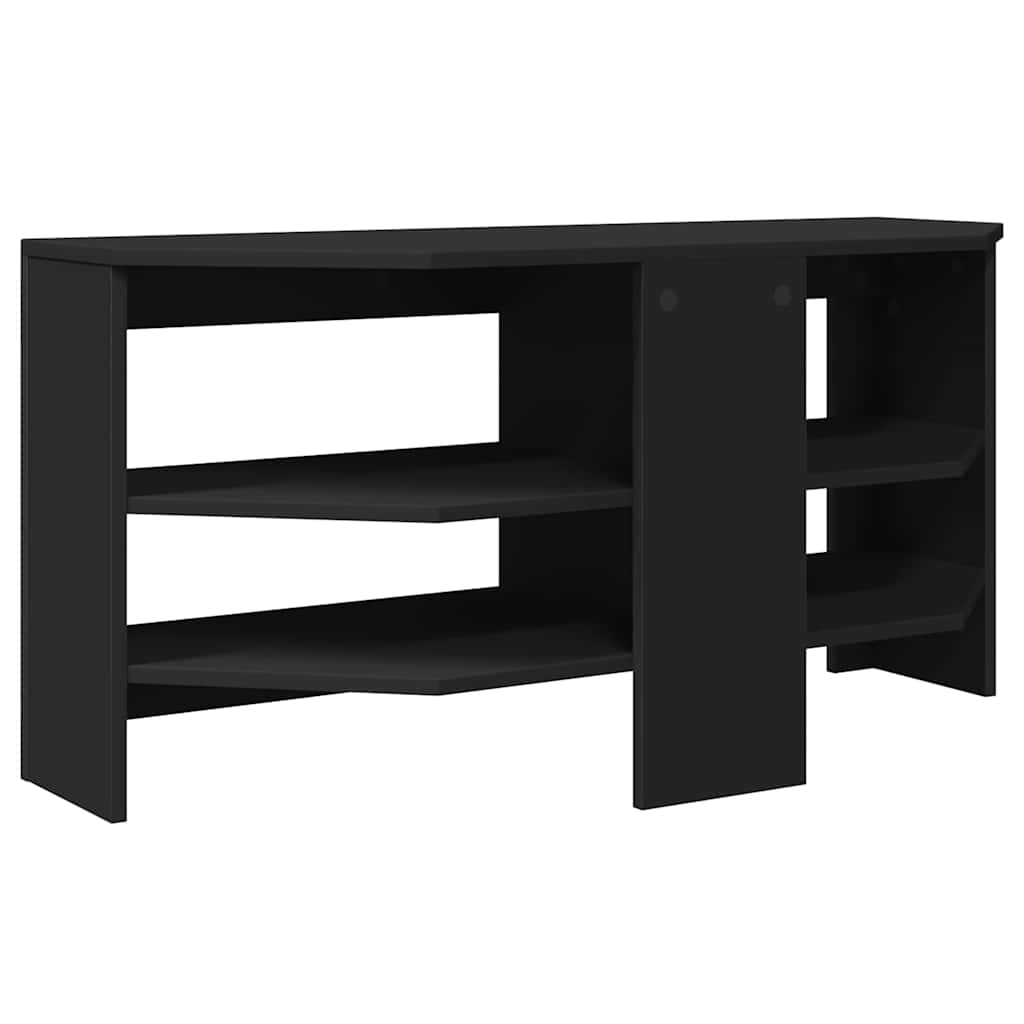 EckTVSchrank Schwarz 102 x 40,5 x 45 cm Holzwerkstoff
