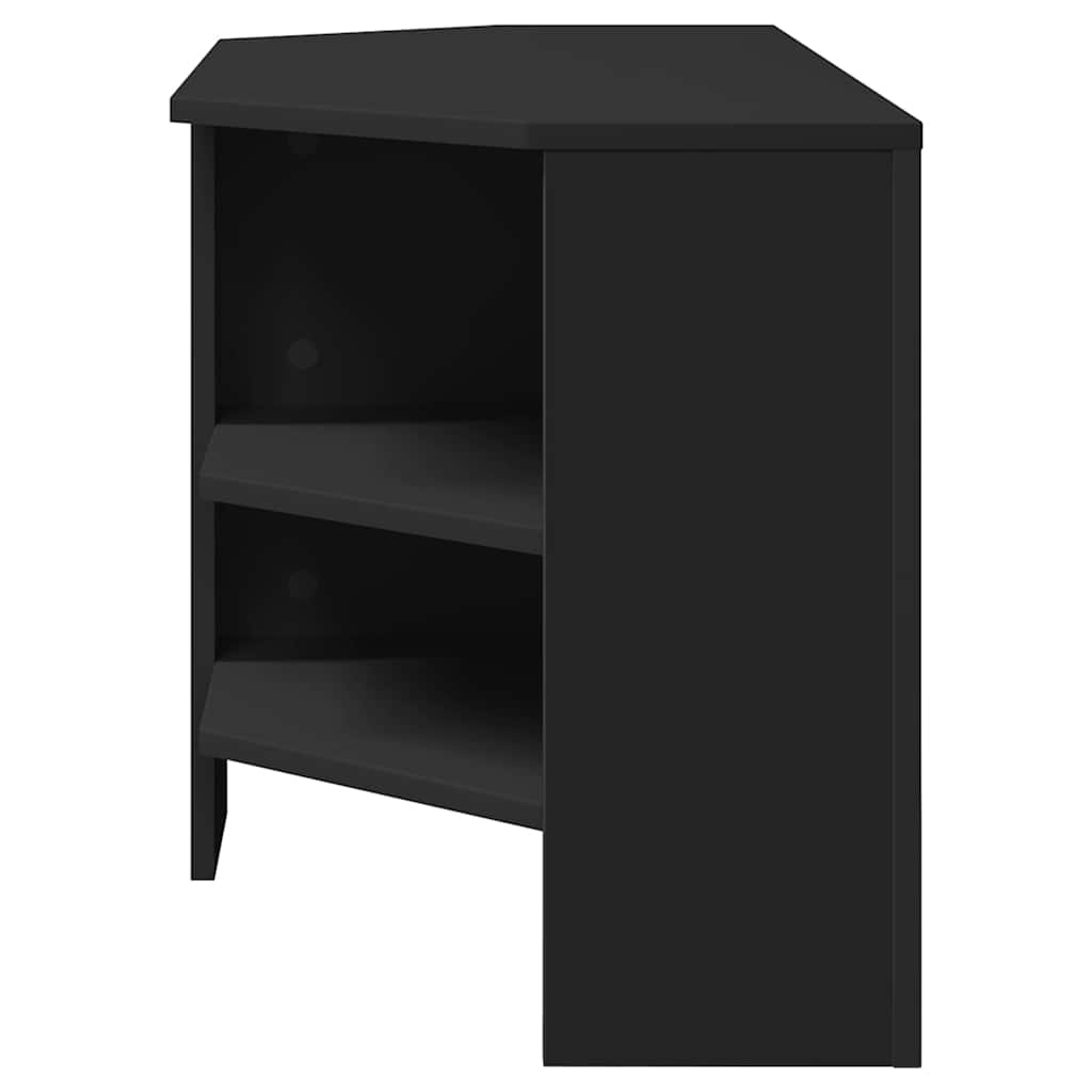 EckTVSchrank Schwarz 102 x 40,5 x 45 cm Holzwerkstoff