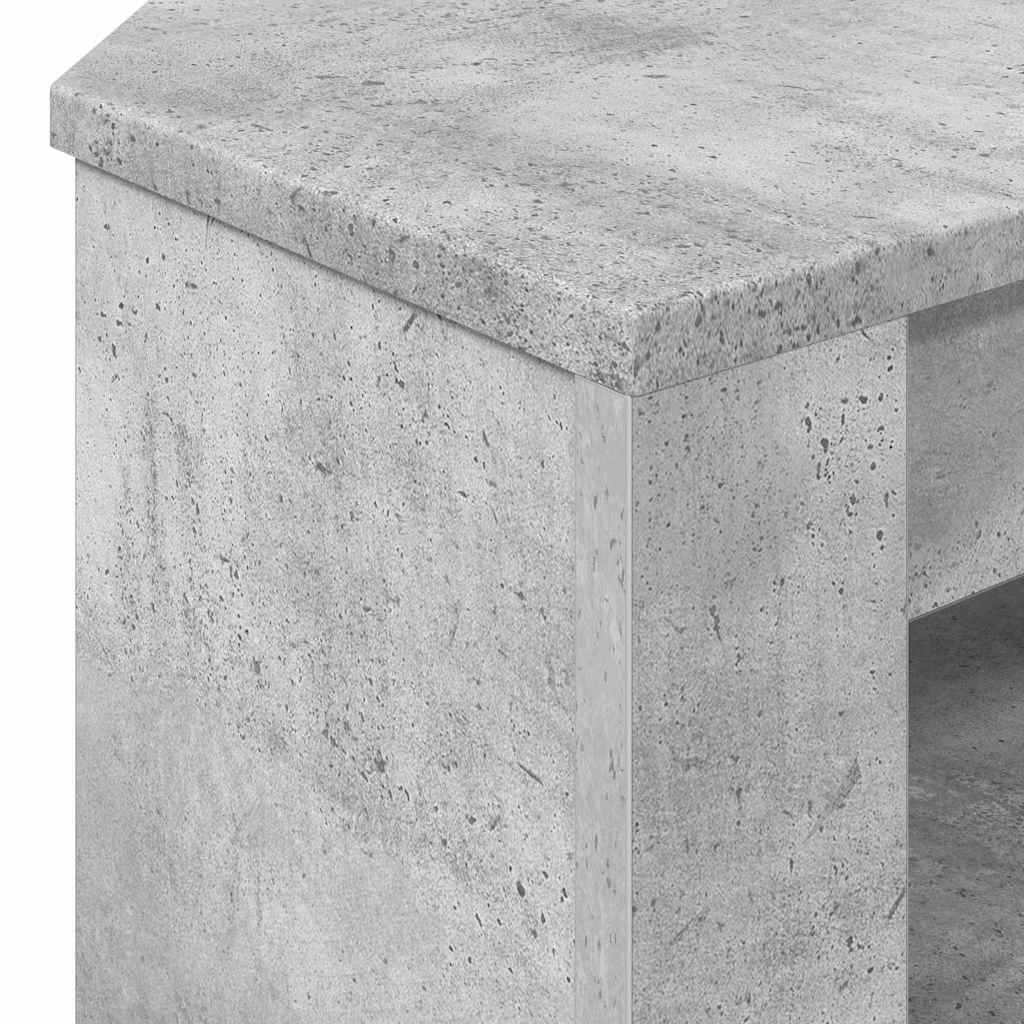 EckTVSchrank Beton Grau 102 x 40,5 x 45 cm Holzwerkstoff