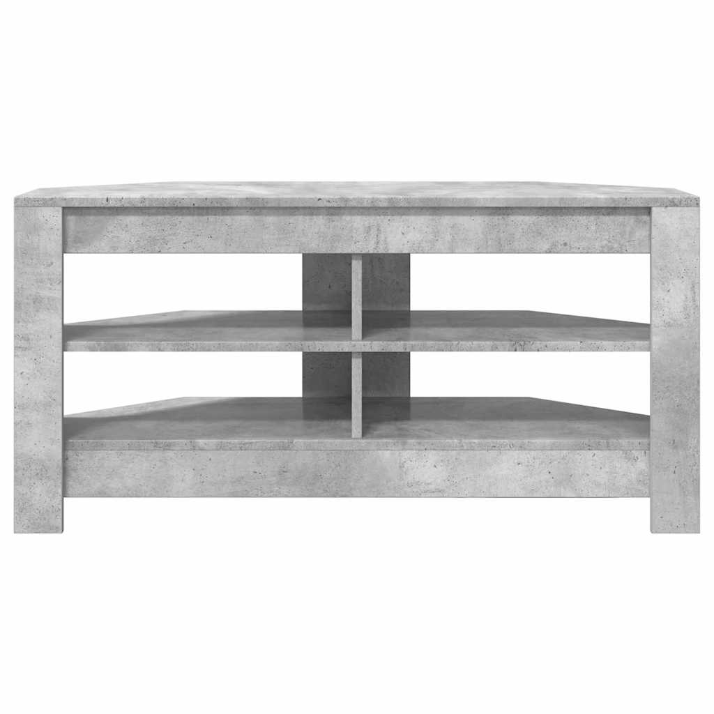 EckTVSchrank Beton Grau 102 x 40,5 x 45 cm Holzwerkstoff