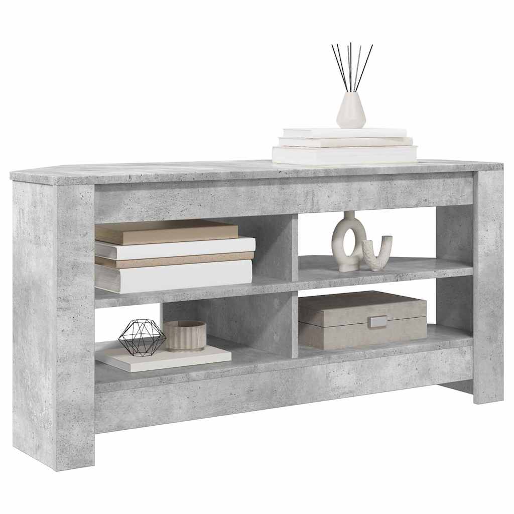EckTVSchrank Beton Grau 102 x 40,5 x 45 cm Holzwerkstoff