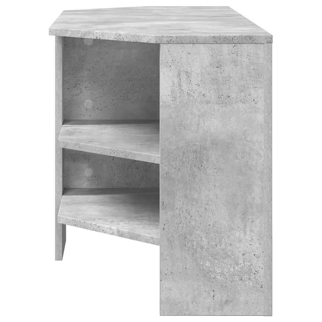 EckTVSchrank Beton Grau 102 x 40,5 x 45 cm Holzwerkstoff