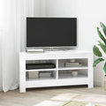 EckTVSchrank Hochglanz Weiß 102 x 40,5 x 45 cm Holzwerkstoff