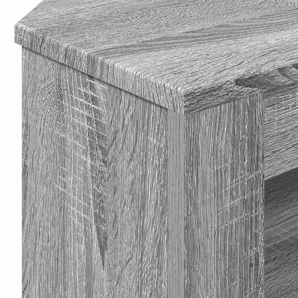 EckTVSchrank Graues Sonoma 102 x 40,5 x 45 cm Holzwerkstoff