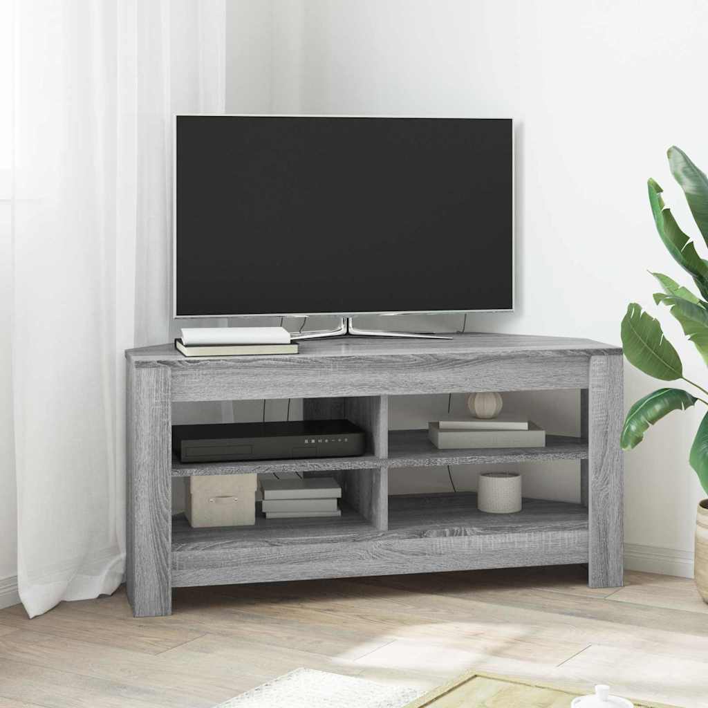 EckTVSchrank Graues Sonoma 102 x 40,5 x 45 cm Holzwerkstoff