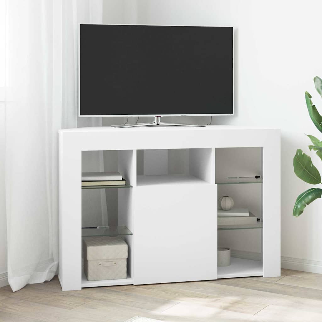 Eck-LED-TV-Schrank Wandmontiert Weiß 100x40x68cm Holzwerkstoff