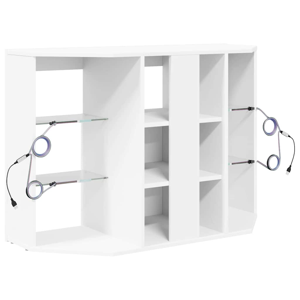 Eck-LED-TV-Schrank Wandmontiert Weiß 100x40x68cm Holzwerkstoff
