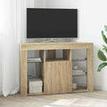 Eck-LED-TV-Schrank Sonoma-Eiche 100x40x68cm Holzwerkstoff