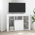 Eck-LED-TV-Schrank Hochglanz Weiß 100x40x68cm Holzwerkstoff