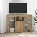Eck-LED-TV-Schrank Artisan-Eiche 100x40x68cm Holzwerkstoff
