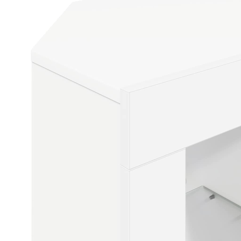 Eck-LED-TV-Schrank Weiß 100 x 40 x 50 cm Holzwerkstoff